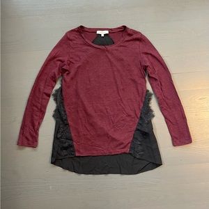 Sandro shirt with lace trim